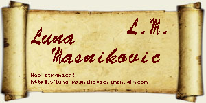 Luna Masniković vizit kartica